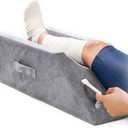 LightEase Memory Foam Leg Support and Elevation Pillow w/Dual Handles for Surgery, Injury, or Rest,single leg