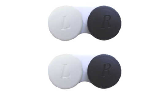 2 Pack Contact lens case Bulk Contact Lens Soak Storage Box Holder Container(Black)