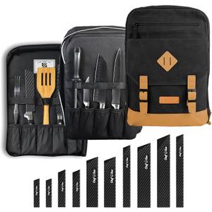Chef Sac Elite Vintage Daypack with 10-Pack Knife Guards Included