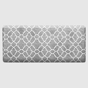 FRESHMINT Trellis Kitchen Mat 0.47" Thick Anti-Fatigue Cushioned Kitchen Mats 17.3"x39" for Floor, Waterproof Non Slip Comfort Standing Mat Kitchen Rug for Kitchen Decor Sink Office, Stone Gray