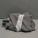 Grey Long Shower Curtain and Liner Set - 230GSM Waffle Weave Textured Heavy Duty,Hotel Luxury Weighted Bath Curtain,71W x 86H