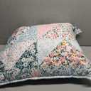 BLOOMHAVEN Quilt Set Queen Size, Patchwork Pink Floral Quilt Sets, Reversible Bedspread Lightweight and Breathable for All Seasons, Soft Quilted Bedspread with 2 Pillow Shams