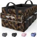 2 x HOTOR Trunk Organizer - Car Organizer with 5 Pockets, Trunk Organizer for SUV & Sedan, Car Organization with Sturdy Base Panel for Car Accessories, Brown Camouflage, 2 Compartments, 21.3"12.6"10.6"