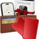 2 Pack Bluetooth Smart Tracker Card[Apple MFi Certified]Work with iPhone Find My (iOS Only) Slim Wallet GPS Air Tracking Card Wireless Charging Waterproof Item Locator for Keys Passports Purse Luggage