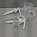 Dispenser Pumps for Listerine 1 or 1.5 Liter Mouthwash Bottles with Cup Holders, Resuable Cups and Clear Plastic Paper Cup Dispenser - Fits Total Care, Original, Zero Alcohol, Cool Mint, etc