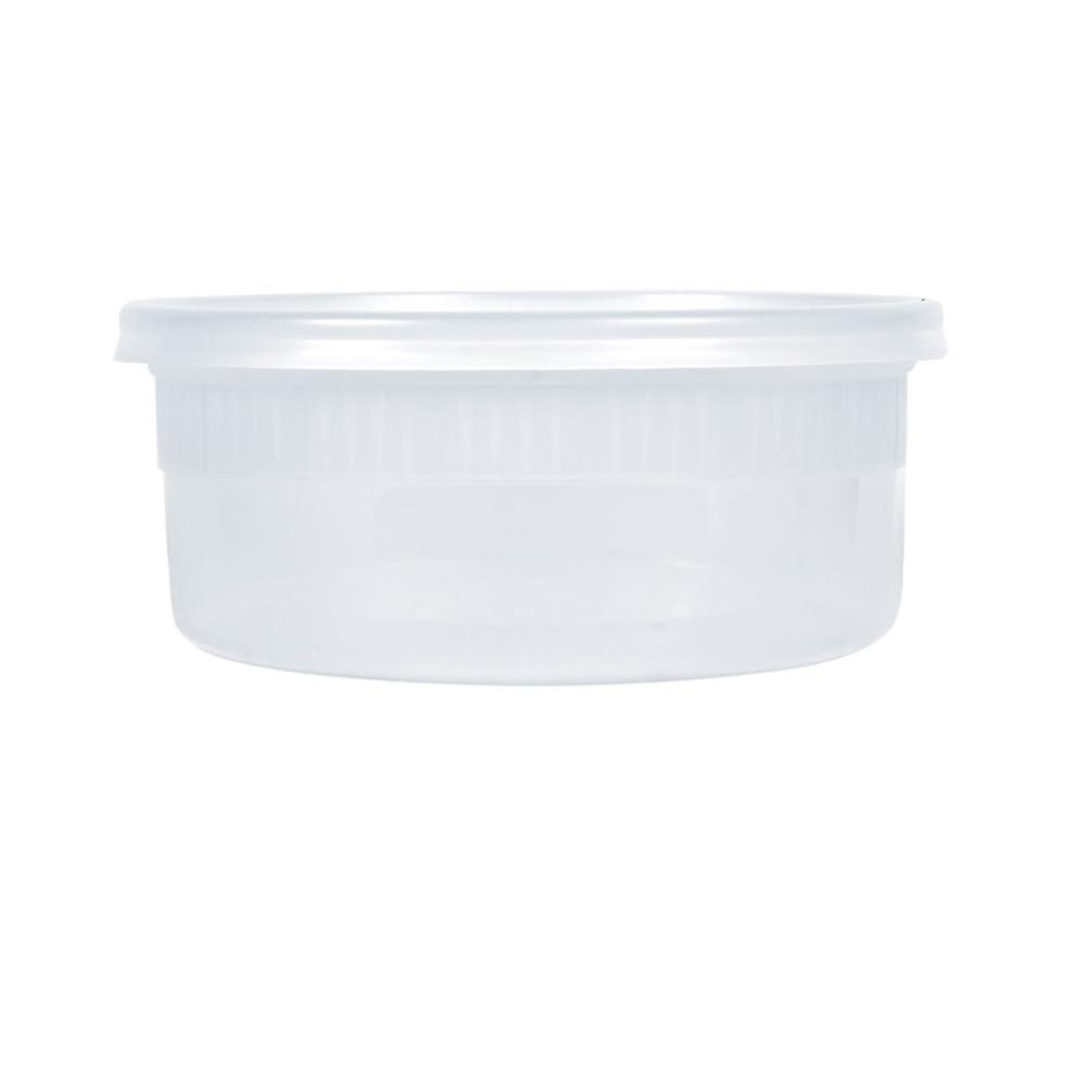 Deli Containers with Lids Combo - 8 oz, Plastic - Case Pack of 240 - For Meal Prep, Takeout & Food Storage, Small