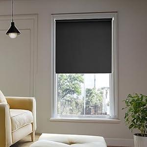 Blinds for Windows, Blackout Blinds with Thermal Insulated, UV Protection Window Shades for Home, Door, Kitchen, Bathroom (68" W x 68" L, Black)