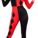 fun shack Harlequin Costume Woman, Jester Costume Womens, Clown Costumes Women, Halloween Costumes for Women (Large)
