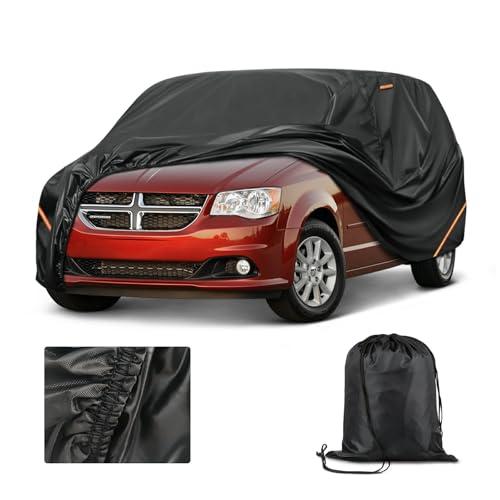 ZUTMAY Industrial Heavy Duty Car Cover for Dodge Grand Caravan - Reinforced PU Coating,Waterproof 420D Oxford Fabric,All-Weather Protection Outdoor Car Cover, Breathable Design
