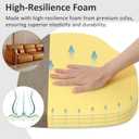 Shinnwa Dining Chair Cushions Set of 4, High-Resilience Foam Windsor Seat Pads, Kitchen Chair Cushions with Ties & Textured Cover, 4 Pack, 16.5 x 15.5 x 2, Light Brown, 4 Count