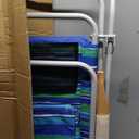 Tall Beach Chairs for Adults, 17" High Backpack Beach Chair with Wooden Armrests, 5 Positions Reclining Heavy Duty Chair with Large Cooler Pouch, Support to 350LBS Striped Blue&Green,1pack, 24 Inches X 30 Inches X 40 Inches