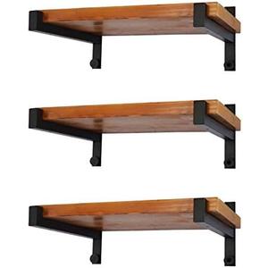 6 Pcs Heavy Duty Shelf Brackets 12 Inch Wall Mounted Industrial Metal Shelving Supports with Lip