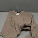 LILLUSORY Women 2 Piece Outfits Sweatsuit Oversized Knit Pullover Sweater Tops Wide Leg Pants Lounge Set (Medium, Light Tan)