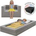 Fvkind 3-in-1 Foldable Toddler Floor Bed, Convertible Kids Couch, Ash
3-in-1 Convertible Design, Soft Washable Fabric Cover, Ideal for Sleepover & Travel, Fits Kids 3-10 Years