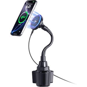 Upgraded Qi2 15W for Magnetic Cup Holder Charger, [More Stable & Faster Charging] Magnetic Car Mount Charger 15W Fast Charging with Adjustable Gooseneck for iPhone 17 Pro Max Air 16-12 Series