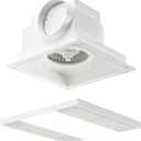 Bathroom Exhaust Fan with LED Light, 9.8" Panel 8.27"x8.27" Mount, 100 CFM 1.0 Sones Ultra Quiet, 4" Duct, Energy Efficient Ceiling Mount Ventilation Fan for Bathroom Home Office