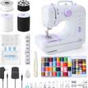 Sewing Machine for Beginners, Heavy Duty Sewing Machine, 12 Built-in Stitches with Reverse Sewing, Foot Pedal, Light, Storage Drawer, Sewing Accessories