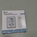 Indoor Outdoor Thermometer Hygrometer Wireless Weather Station, Temperature Humidity Monitor Battery Powered Inside Outside Thermometers with 330ft Range Remote Sensor(Black)