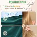 10 x BONNET QUEEN Silk Bonnet for Sleeping Hyaluronic Acid Satin Bonnet, Double Layer Hair Wrap for Curly Hair Women Sleep Cap (Green & Sage)
