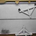 Metal Pegboard Display Stand 3.5 x 5.5 Feet, Adjustable Height with 40 Peg Board Hooks and Wheels, Pegboard Display Rack, Craft Display Rack, Retail Display Rack, Garage Peg Board