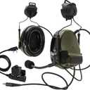 HEARFALCOM Comta III Tactical Headset Helmet ARC Rail Adapter Bracket Version Noise Cancelling Pickup Shooting Headset (FG)
