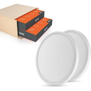 TALOYA 2 Pack 12 Inch LED Flush Mount Ceiling Light Fixture for Living Room Basement Closet Hallway Laundry Room Porch,20W Equivs to 200W 3000k/3500K/4000k/5000K/6500k (White)