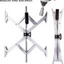 Wheel Chock X-Shaped Stabilizer (Allow Drill Adjust) Dual Axel RV Travel Trailer Camper Tire While Camping (XL-2 Pack)