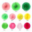 Hawaiian Luau Birthday Party-Decorations Supplies - 21pcs Happy Banner,Beach Paper Lanterns Honeycomb,Flamingo Pool Streamers Garland,Summer Tissue Pom Poms Flowers Fans,Tropical Tiki Decor Burgleda