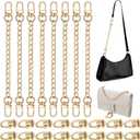 24 Pcs Purse Chain Strap Extender Studs Rivets D Ring Flat Purse Strap Extender Replacement Crossbody Conversion Kit Post Head Buttons Accessories for DIY Bag Hardware Wallet Handbags(Gold)
