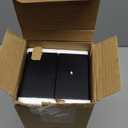 Lixple Bamboo Drawer Organizer, Narrow Silverware Organizer for Kitchen, Stackable Utensil Organizer, 2 Pcs Flatware Organizer, Wooden Storage Box Tray (Black, 12 X 3 X 2 Inch)