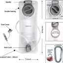 HEIKLN Hydration Bladder 1.5L-2L-2.5L-3L,Leak Proof Water Reservoir, BPA Free Military Water Storage Bladder Bag Hydration Pack Replacement Easy Clean for Bicycling Hiking Camping Hunting Running