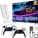 Retro Gaming Stick,Support 23 Emulators,Retro Gaming Console 64GB TF Card,Dual 2.4GHz Wireless Controllers,Game Stick 4K HDMI Plug and Play Video Games for TV