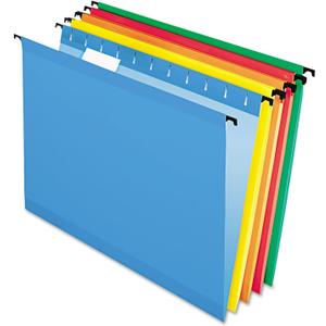 Pendaflex SureHook Reinforced Hanging Folders, Letter Size, Assorted Colors, 20 per Box (6152 1/5 ASST) (Assorted Colors)