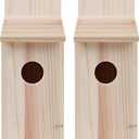 2 Pack Bird Houses for Outside,Blue Bird Box House for Outside,Cedar Finch Swallow Wren Hummingbird Birdhouse,DIY
