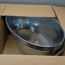 Large 6-Gallon Galvanized Tin Beverage Tub, 20x14x10 inches (Pack of 4)
