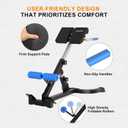 Roman Chair,Foldable Back Extension Machine,Adjustable Ab Back Extension Machine,Core Strength Trainer,Back Exercise Machine for Glute,Ab Workouts,Full All-in-One Body Workout&Home Gym FitnessBlue