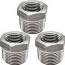 Beduan Stainless Steel Reducer Hex Bushing, 3/4" Male NPT to 1/2" Female NPT, Reducing Cast Pipe Adapter Fitting(Pack of 3)