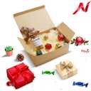 Frantis Brown Gift Boxes 9.45x6.5x4 Inches 10 Pack Paper Gift Box with Lids for Bridesmaid Gifts, Birthday, Party, ChristmasWedding, Crafting Cupcake Boxes, With 66 FT Twine