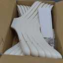 DEDU Suit Hangers for Men 20 Pack, Sweater Hangers No Shoulder Bump Non Slip Width 17.7", Plastic Clothes Hangers Ivory White with Metal Hook