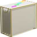 Hanging File Organizer, Letter-size File Holder Filing Box with 5 Hanging Folders, Metal Mesh Desk File Folder Storage(No Assembly Required) (Gold)