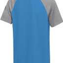 NFL Kids Youth 8-20 Unleashed Color Block Team Color Performance Primary Logo Short Sleeve T-Shirt (Blue, XL)