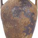 Wabi Sabi Rusty Vintage Vase, 10" Tall Wabi Sabi Decor Rustic Farmhouse Pottery Vase for Centerpiece, Textured Pottery Flower Vases for Home Decorative, Table, Living Room, Bedroom, Bathroom, Kitchen