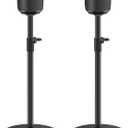 2 Pack Height Adjustable Speaker Stand for Homepod 1 and Homepod 2 Stand Built-in Cable Management - Heavy-Duty Floor Speaker Stands for HomePod 1st and 2nd Generation Speakers Easy to Install, Black