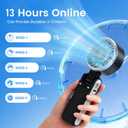 AWOAWO Portable Handheld Fan, 5 Gear Wind, Battery Operated, Up to 13 Working Hours, Mini Personal Hand Fan Blow Cold Air for Travel, Beach, Vacation & Outdoor Activities (Black)