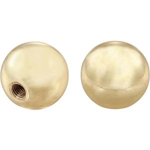 Aspen Creative 24029-12, Sphere Finial for Lamp Shade, Steel in Brass Plated Finish, 1" Height, (2 Pack)