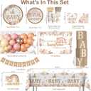 Boho Baby Shower Decorations, A Little Ray of Sunshine Party Banner Boho Rainbow Balloon Arch Paper Plates and Napkins Set Floral Its a Girl Neutral Baby Shower Gender Reveal Party Decorations