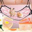 Shappy 5 Pcs Pet Hammock for Cage Hanging Pet Hammock Bed with Metal Hooks Cats Ferret Soft Bed Suitable for Guinea Pig Hamster Gerbil Kittens Cats Cage(Cute)