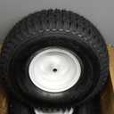 20x8-8 Lawn Mower Tires with Rim (3/16" Keyway), Replaces for Natural Rubber Turf Tires 20x8.00-8 (check Tire Sidewall) Pneumatic 4 Ply Tubeless |3.5" Offset | Bore ID 3/4"|965 Pounds Capacity (2 Pcs)