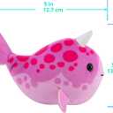 ZhuZhu (Narwhal + Orca) Fish 2-Pack B | Small Stuffed Animals with Motor Inside Suitable for Ocean Party Favors | Batteries Required