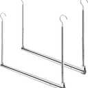 Adjustable Hanging Closet Rod, Extender Hanging Rod, Closet Hanging Organizer, Heavy Duty Closet Bar, Hanging Rod (2 Pack, Chrome)